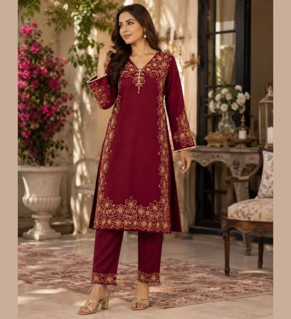 Premium Embroidered Designer Kurta Set